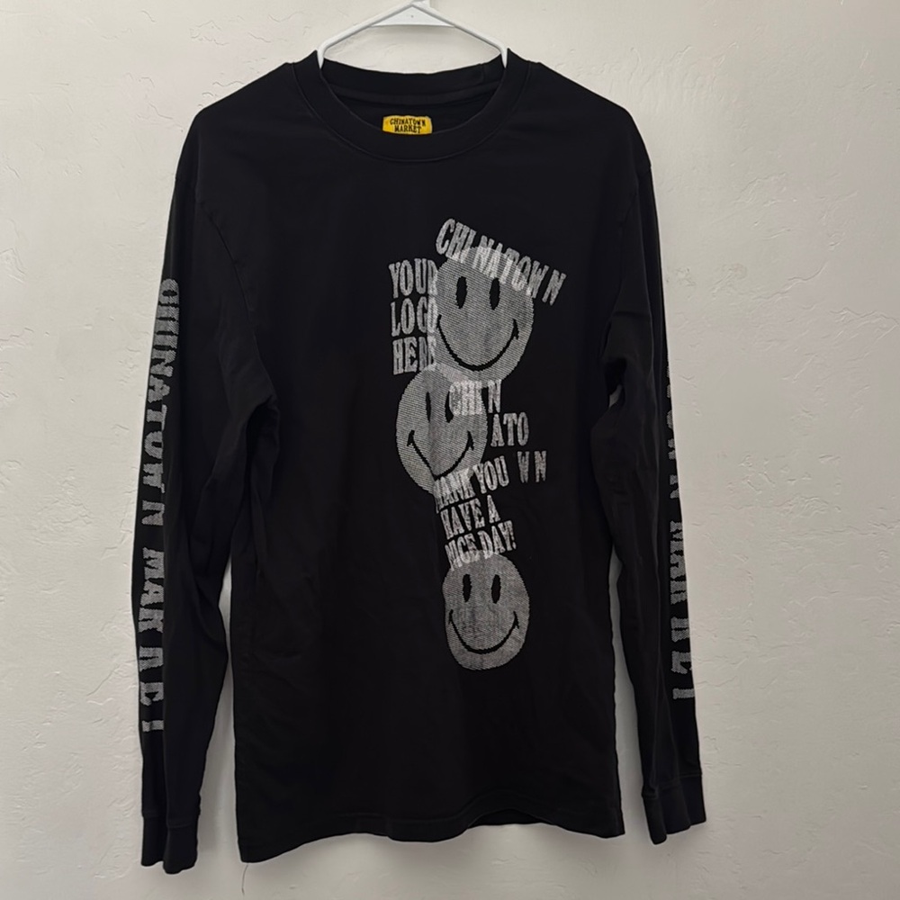 Chinatown Market Black Long Sleeve Tee